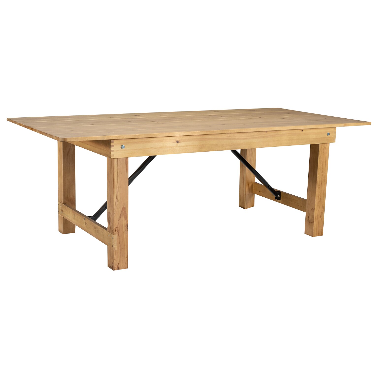 Flash Furniture HERCULES 84 Folding Farm Table, Light Natural (XAF84X40LN)