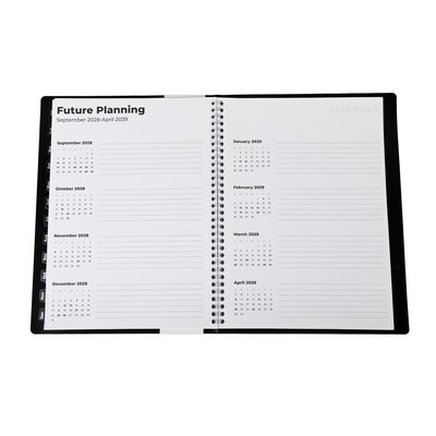 2027 Quill Brand® 8" x 11" 14-Month Monthly Planner, Black (63001-27-QC)