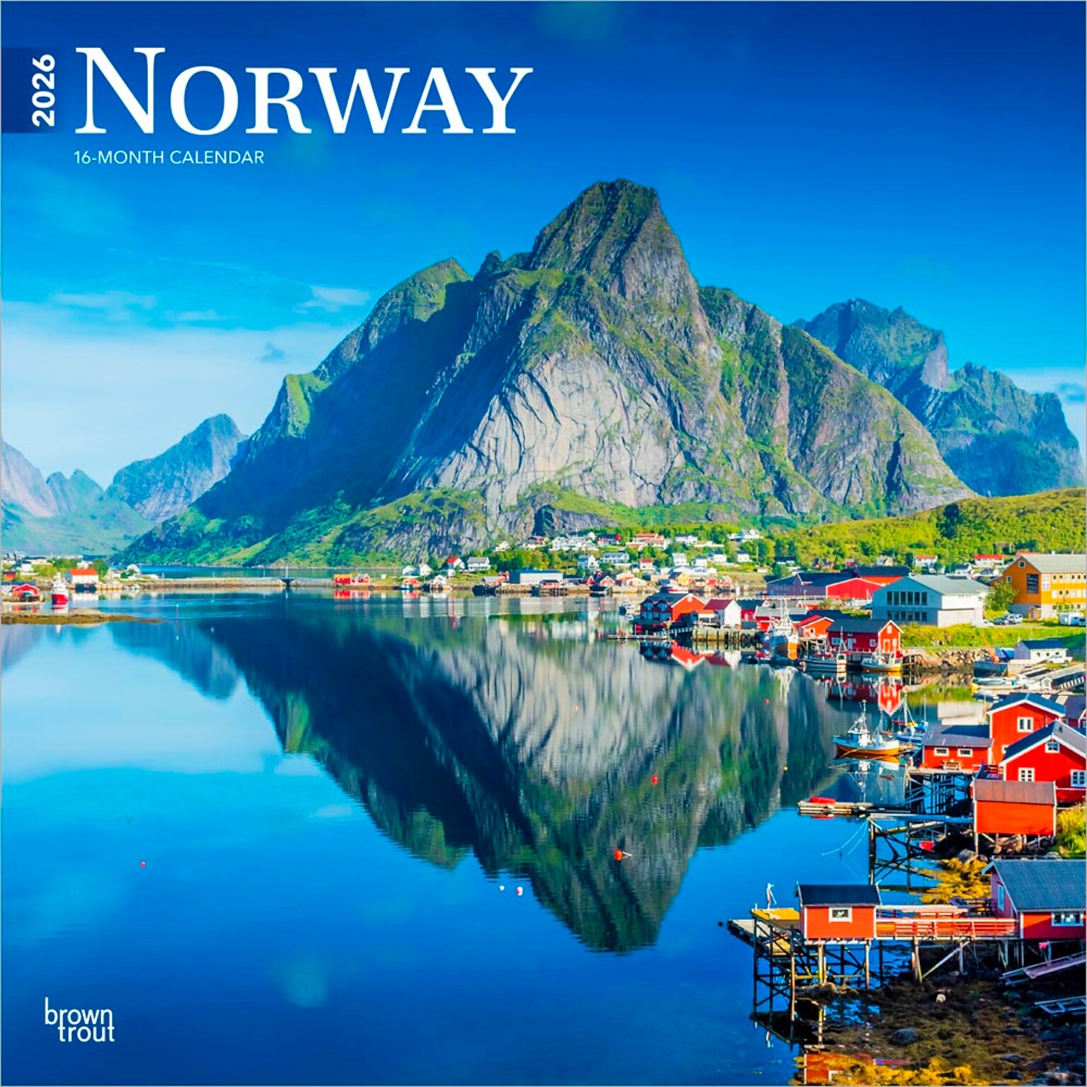 2026 BrownTrout Norway 12 x 12 Monthly Wall Calendar (9798330704934)