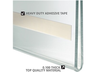 Azar Sign Holder, 11" x 17", Vertical, Wall Mounted, Clear Acrylic, 2/Pack (122032-2PK)