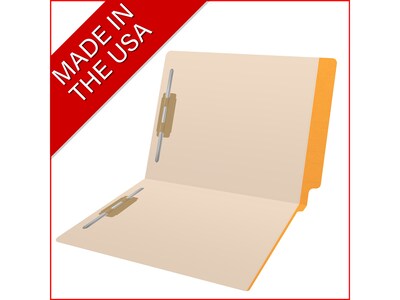 Medical Arts Press Reinforced End Tab File Folder, Straight-Cut, Letter Size, Manila/Yellow, 50/Box (S-09473-YLW)
