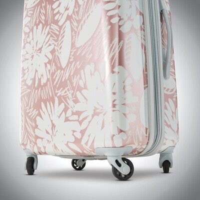 American Tourister Moonlight Plastic Hardside Luggage, Ascending Gardens Rose Gold (92504-5996)
