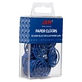 JAM Paper Circular Small Paper Clips, Dark Blue, 50/Pack (2187134)