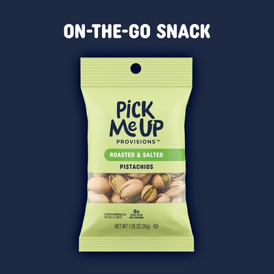 Pick Me Up Provisions™ Roasted & Salted Pistachios, In Shell, 1.25 oz., 36 Bags/Box (PM63392)