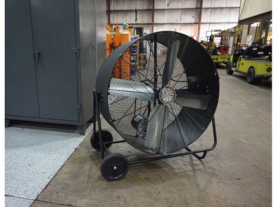 TPI PBXS Series 48" Oscillating Industrial Portable Floor Fan, 1-Speed, Black (08213502)