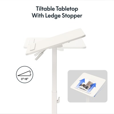 Flexispot Mobile Table Cart, White (MT3W-E)