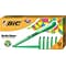 BIC Brite Liner Stick Highlighter, Chisel Tip, Green, 12/Pack (65556/BL11GR)