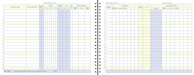 TOPS™ Payroll Record Book, Weekly, 8 1/2" x 11", Blue (AFR50)