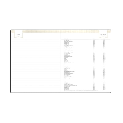 2026-2027 Blue Sky Day Designer 8" x 10" Academic Year Weekly & Monthly Planner, Faux Leather Cover, Black (158200)