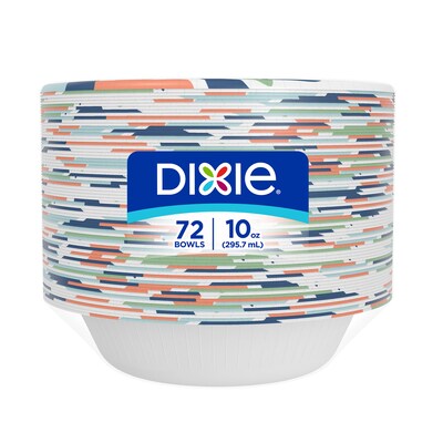 Dixie Paper Bowl, 10 oz., White, 72 Bowls/Pack (15981)