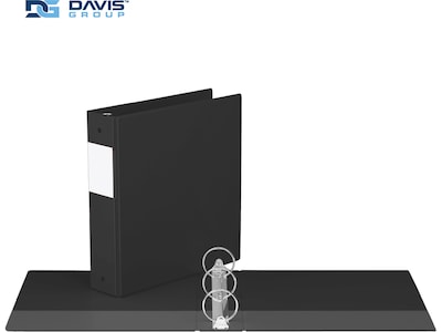 Davis Group Premium Economy 2 3-Ring Non-View Binders, Black, 6/Pack (2313-01-06)