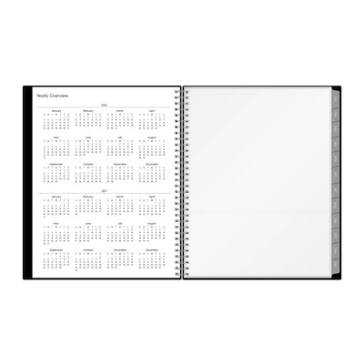 2026 Blue Sky Enterprise 8.5" x 11"  Weekly & Monthly Appointment Book, Plastic Cover, Black (111289-26)