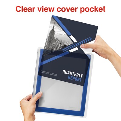 Staples Heavy Duty 1" 3-Ring Flexible Poly Binders, Blue (ST62613)