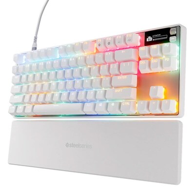 SteelSeries Apex Pro TKL Gen 3 Wired Gaming Keyboard, White (64898)