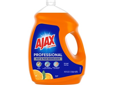 Ajax Ultra Professional Antibacterial Pot & Pan Dish Soap, Orange Scent, 145 fl. oz. (1.13 gal.) (61