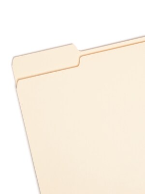 Smead File Folder, 1/3-Cut Tab, Letter Size, Manila, 100/Box (10338)