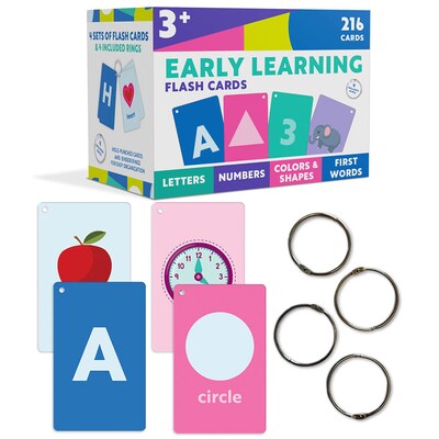 Carson Dellosa Education Early Learning Flash Cards, 224/Pack, 2 Packs/Bundle (CD-734106-2)