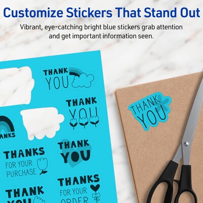 Avery Rectangle Multipurpose Labels, 8.5" x 11", Bright Blue, 40/Pack (94269)