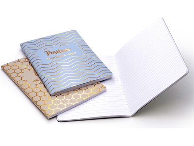 Pukka Pad Composition Notebooks, 4.6" x 6.8", College-Ruled, 20 Sheets, Assorted Colors, 3/Pack (9979(AST)-HZE)