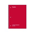 Staples® 1-Subject Subject Notebooks, 8 x 10.5, Wide Ruled, 75 Sheets, Assorted Colors (54895B/27615)
