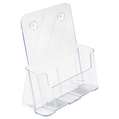 Deflect-O Magazine Holder, 8.27 x 11.69, Vertical, Desktop/Wall, Clear Plastic (DEF77001)