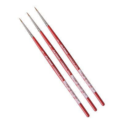 da Vinci COSMOTOP-SPIN Watercolor Synthetic Silkpainting Round Brush, 3 /Pack (DVXVA5580N2-3)