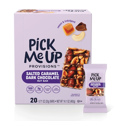 Pick Me Up Provisions™ Mini Gluten Free Salted Caramel Dark Chocolate Nut Bar, 0.7 oz., 20/Box (PM62