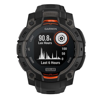Garmin Instinct 3 Solar GPS Smartwatch, Black, 45mm (GRM0293400)