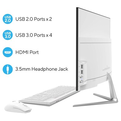 Core Innovations All-in-One 24" Desktop Computer, Intel Celeron N5095, 4GB RAM, 128GB SSD, Windows 11 (CC2400)