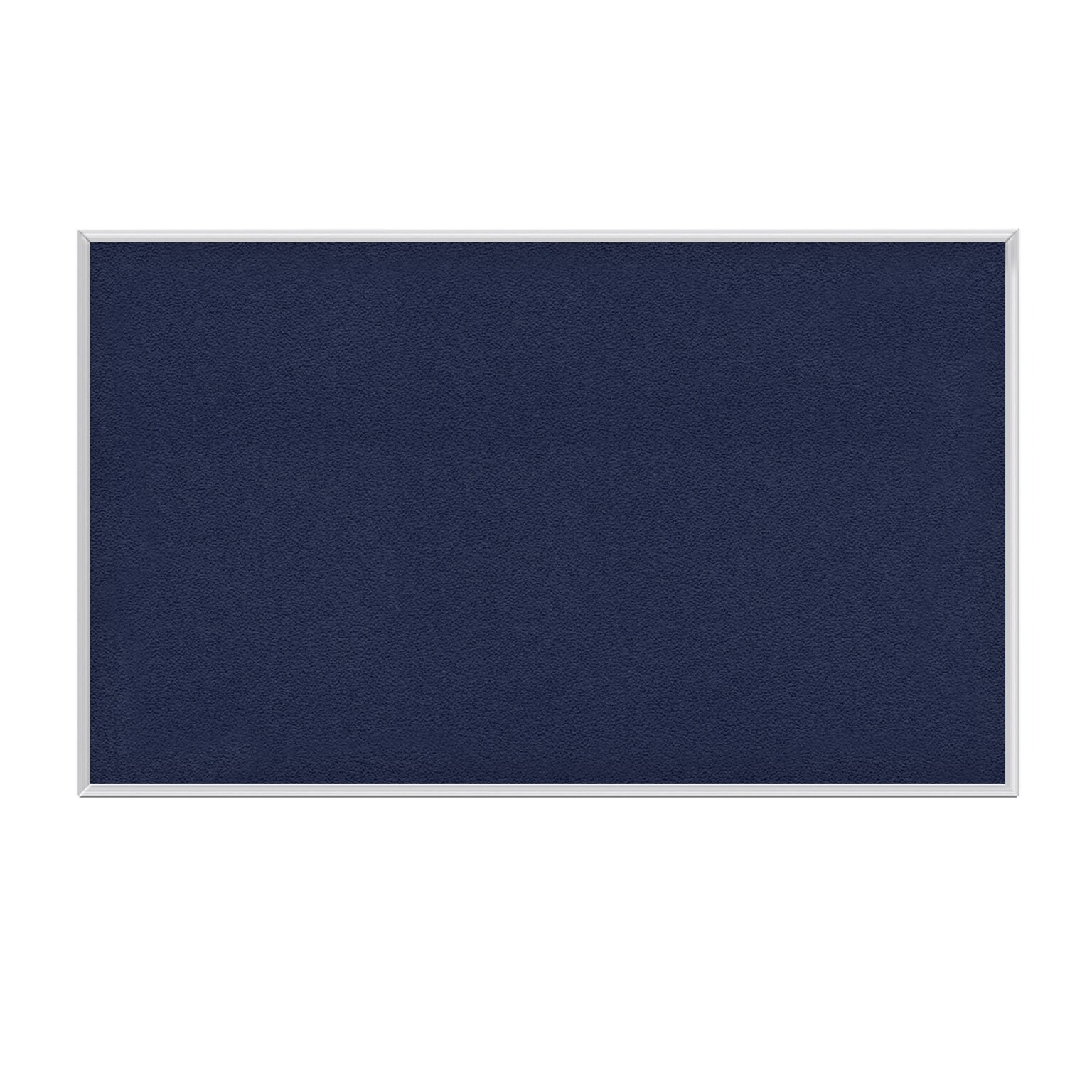 Ghent Fabric Bulletin Board, Satin Aluminum Frame, 4’H x 7’4W, Blue (AT47F93)
