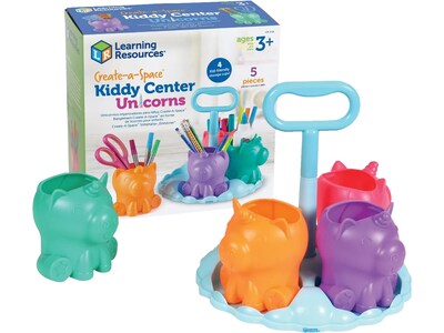 Learning Resources Create-a-Space Kiddy Center Unicorns Storage Caddy (LER3718)