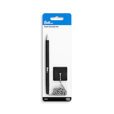 Quill Brand® Anchor Security Pen with Chain and Base, Medium Point  Black (31587)