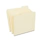 Quill Brand® 2-Ply File Folders, Assorted Tabs, 1/3-Cut , Letter Size, Manila, 100 BX (750137)