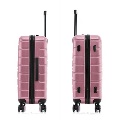 InUSA Trend Plastic 3-Piece Luggage Set, Rose Gold (IUTRESML-ROS)