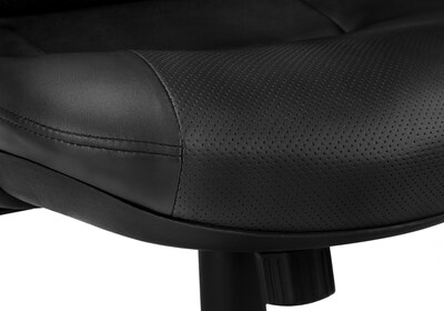 Monarch Specialties Inc. Ergonomic Leather-Look Computer and Desk Chair, Black (I 7276)