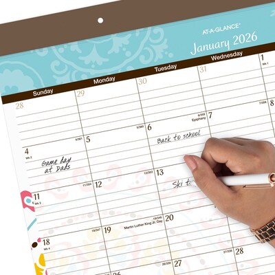 2026 AT-A-GLANCE Suzani 21.75" x 17" Monthly Desk Pad Calendar (SK17-704-26)