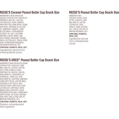 Reese's Snack Size Assorted Flavored Peanut Butter Cups Candy Party Pack, 23.1 oz. (34000464630)