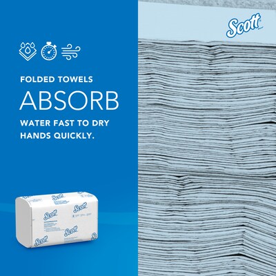 Scott Pro Scottfold Recycled Multifold Paper Towels, 1-ply, 175 Sheets/Pack (01980)