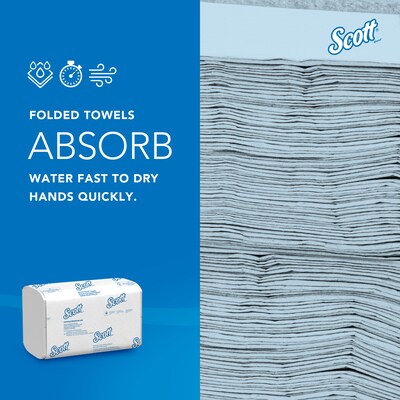 Scott Pro Recycled Multifold Paper Towels, 1-ply, 175 Sheets/Pack (01980)