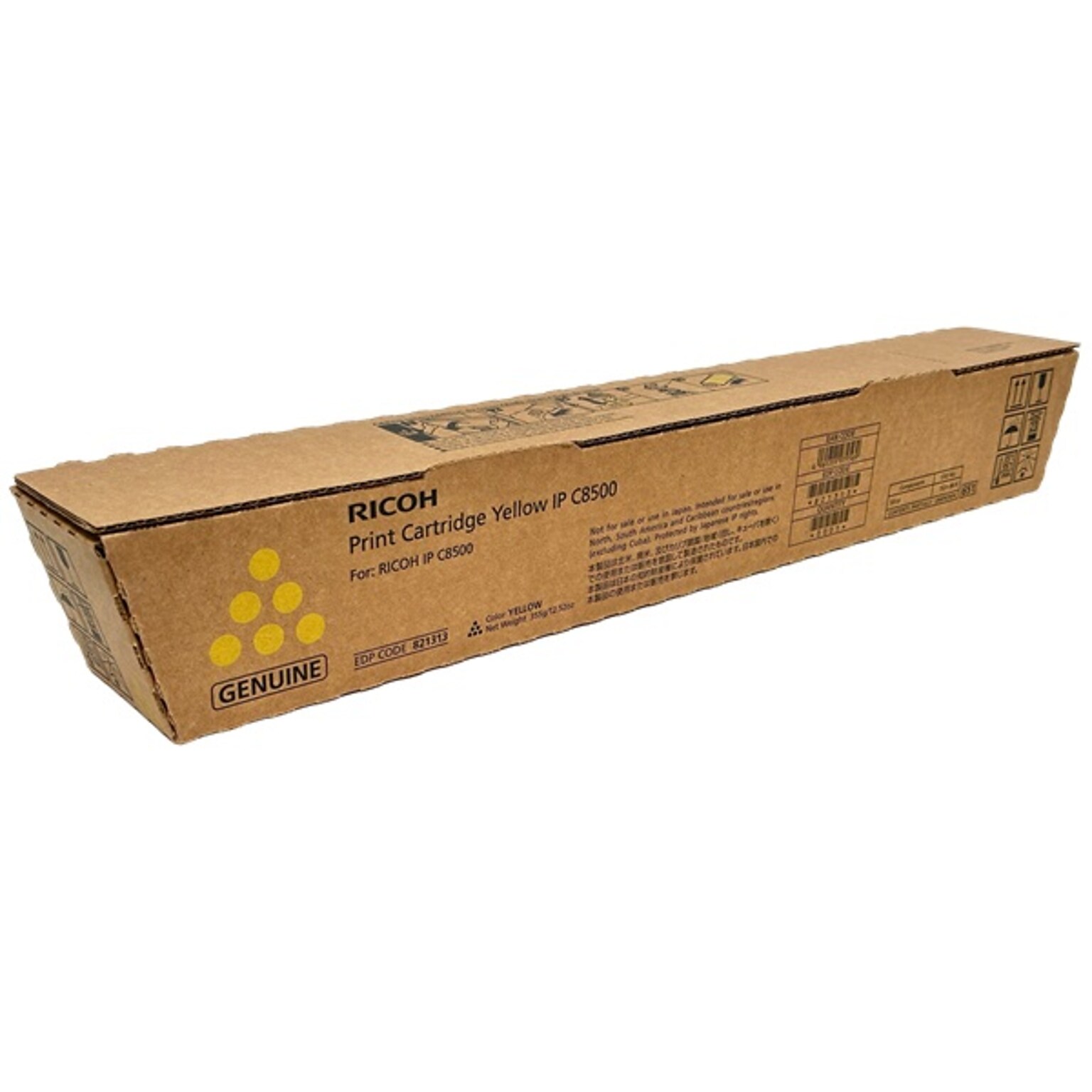 Ricoh 821313 Yellow High Yield Toner Cartridge, Prints Up to 34,000 Pages