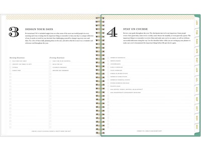 2025 Blue Sky Day Designer Peyton White 8.5" x 11" Weekly & Monthly Planner, Plastic Cover, Multicolor (103618-25)