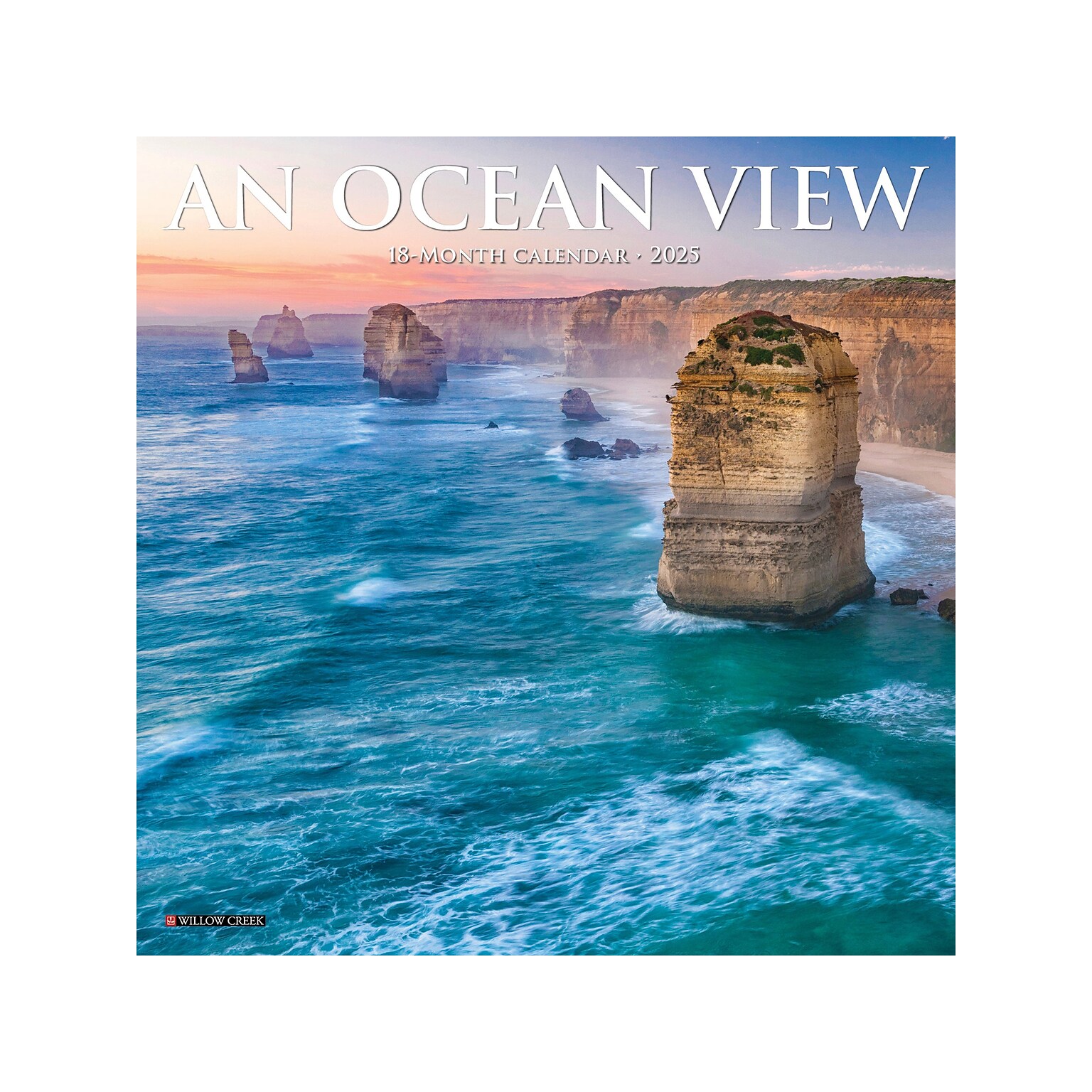 2025 Willow Creek Ocean View 7 x 7 Monthly Wall Calendar (45893)