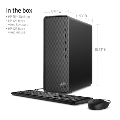 HP Slim Desktop Computer, Intel Core i3-1210, 8GB RAM, 256GB SSD, Mouse & Keyboard Included, Windows 11 Home