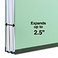 Staples 60% Recycled Pressboard Classification Folder, 2-Dividers, 2.5" Expansion, Letter Size, Light Green, 20/Box