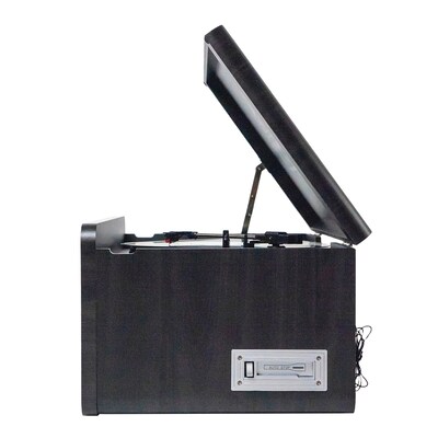 Victor Monument Dual-Bluetooth Belt-Drive 8-in-1 Music Center with Turntable, CD & Cassette Player, Graphite (VWRP-5000-GR)