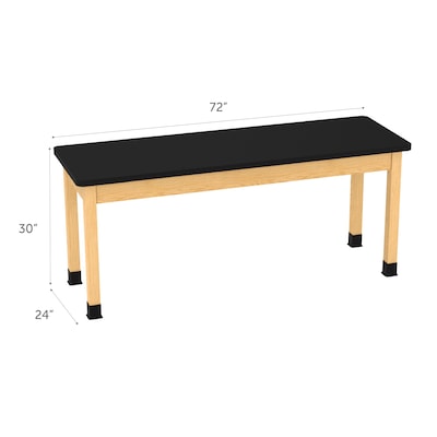 Diversified Woodcrafts Perpetulab Rectangular Science Lab Table, 72 x 24, Oak (P730LBBK30N)