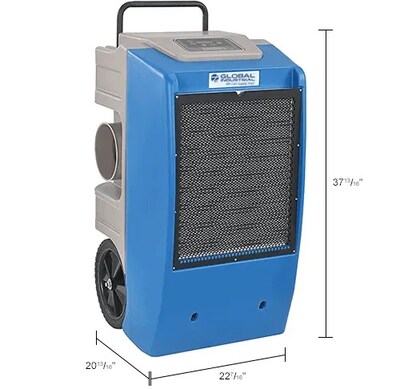 Global Industrial Low Grain Refrigerant Dehumidifier w/ Pump, 120V, 250 Pints (246704)