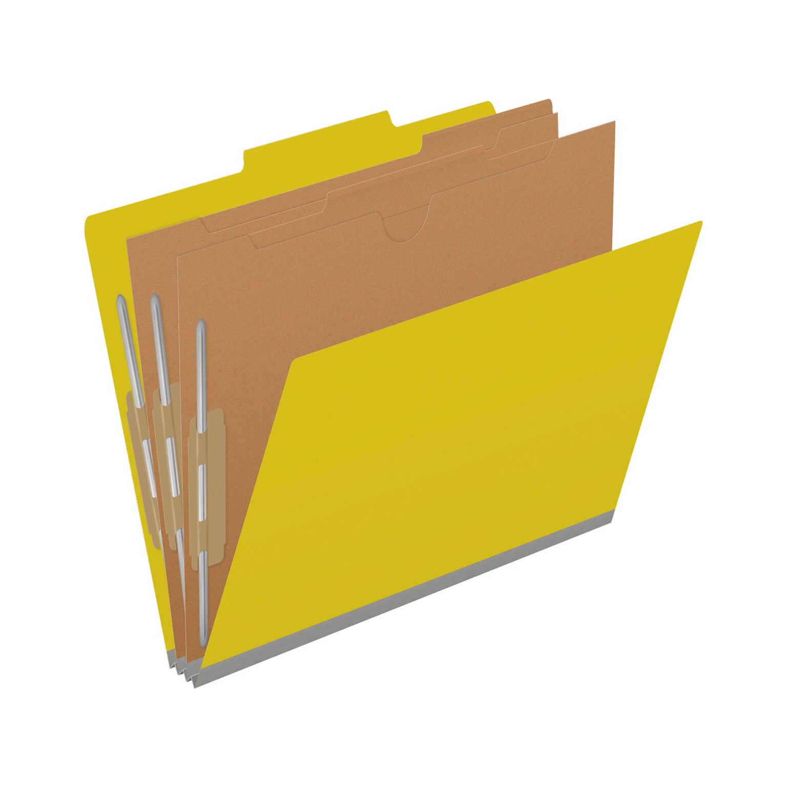 Medical Arts Press Pressboard Classification Folder, 2-Dividers, 2 Expansion, Letter Size, Yellow, 10/Box (DV-T42-26-3YLW-PKT)
