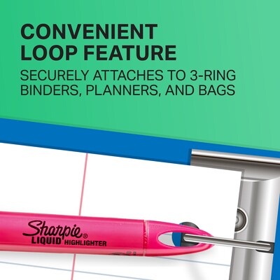 Sharpie Liquid Highlighter, Chisel Tip, Assorted, 5/Pack (24575PP)