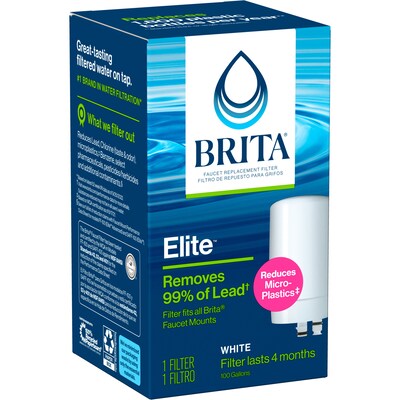 Brita On Tap Water Filtration System Faucets Replacement Filters, White (36309)